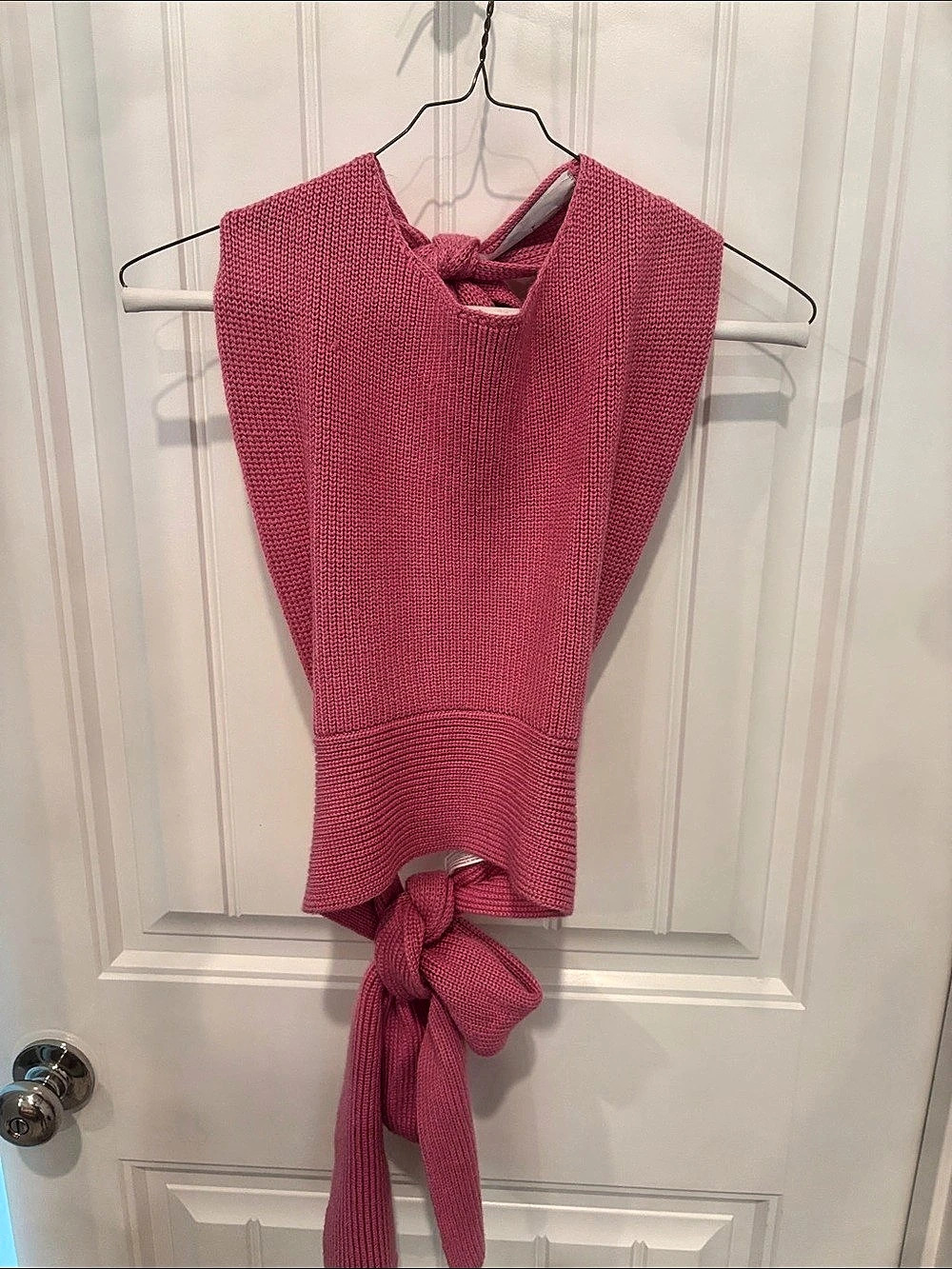 Urban Outfitters Pink Tie-Front Knit Shrug Size Small